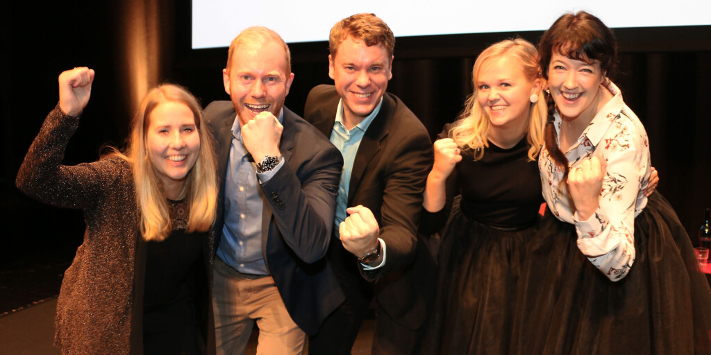 På bild de nominerade till priset ”Årets unga företagare” på Umeågalan 2018 och pitchade under Young Startup Day förra året.