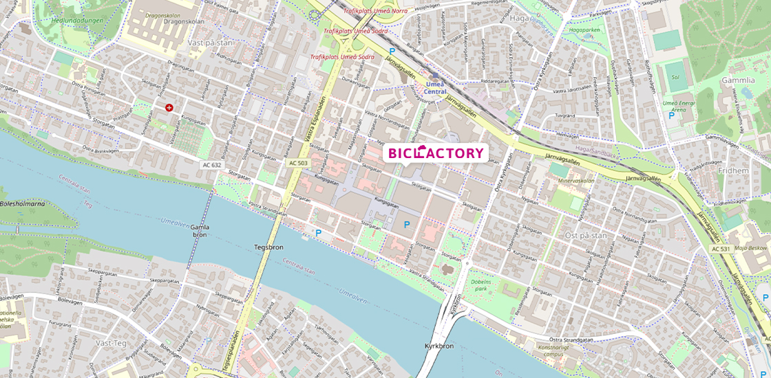 Karta BIC Factory Umeå